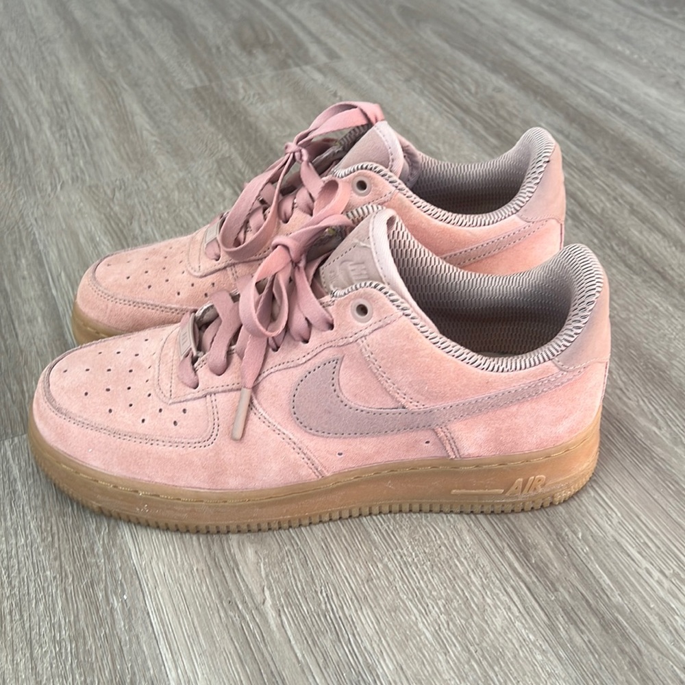 Nike Pink Suede Air Force 1s